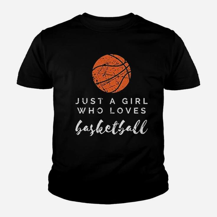 Sports Lover Just A Girl Who Loves Basketball Player Gift Youth T-shirt