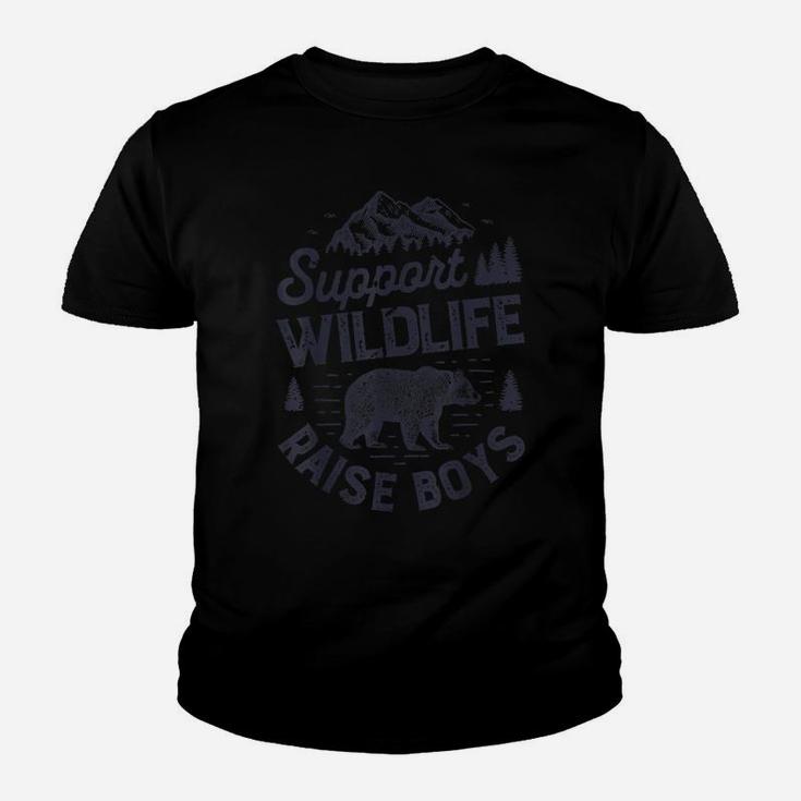 Support Wildlife Raise Boys T Shirt Mom Dad Mother Parents Youth T-shirt