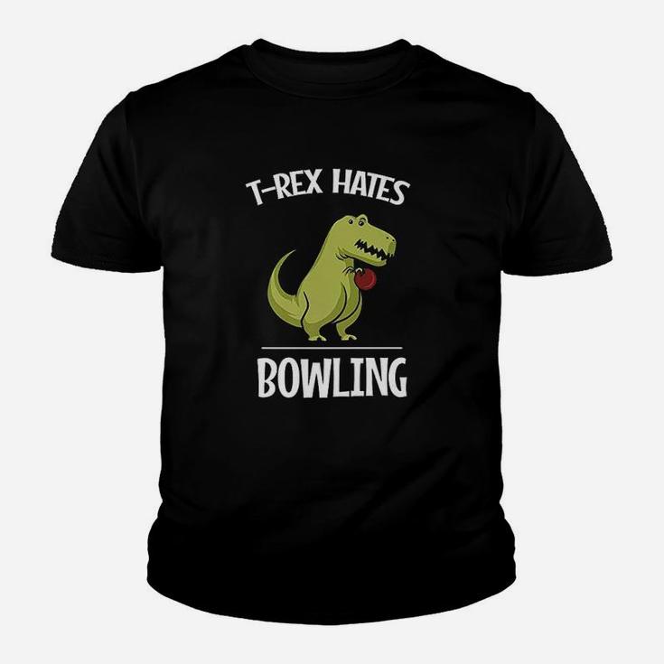 Tee Rex Hates Bowling Funny Short Arms Dinosaur Youth T-shirt