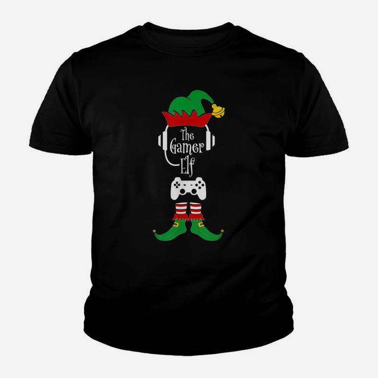 The Gamer Elf Novelty Christmas Gift Idea For Gamers Youth T-shirt