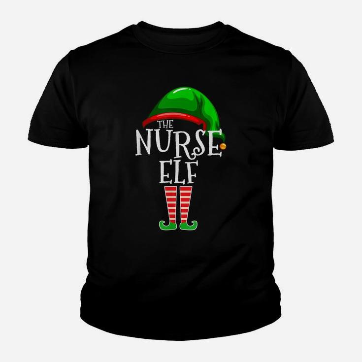 The Nurse Elf Family Matching Group Christmas Gift Funny Youth T-shirt