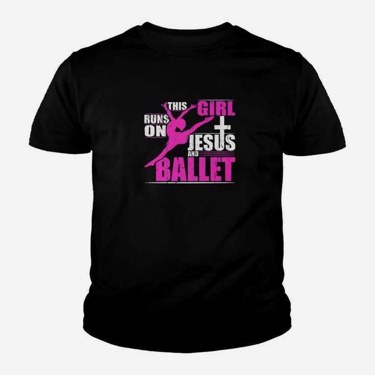 This Girl Runs On Jesus And Ballet Dance Christian Youth T-shirt