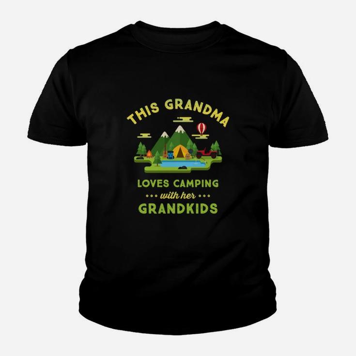 This Grandma Loves Camping With Her Grandkids Youth T-shirt