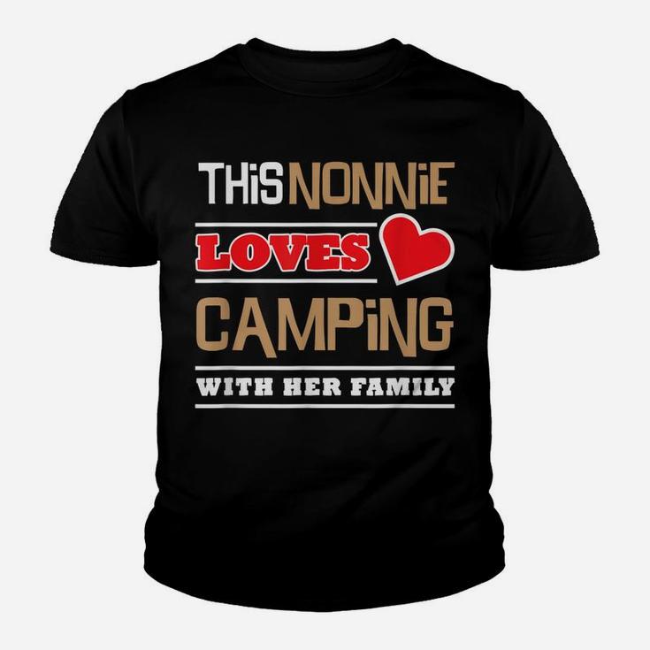This Nonnie Loves Camping With Her Family Grandma Camp Youth T-shirt
