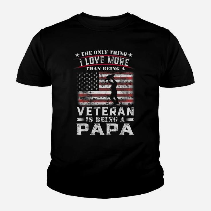 Veteran 365 Papa Veteran Fathers Day Gift Men Youth T-shirt