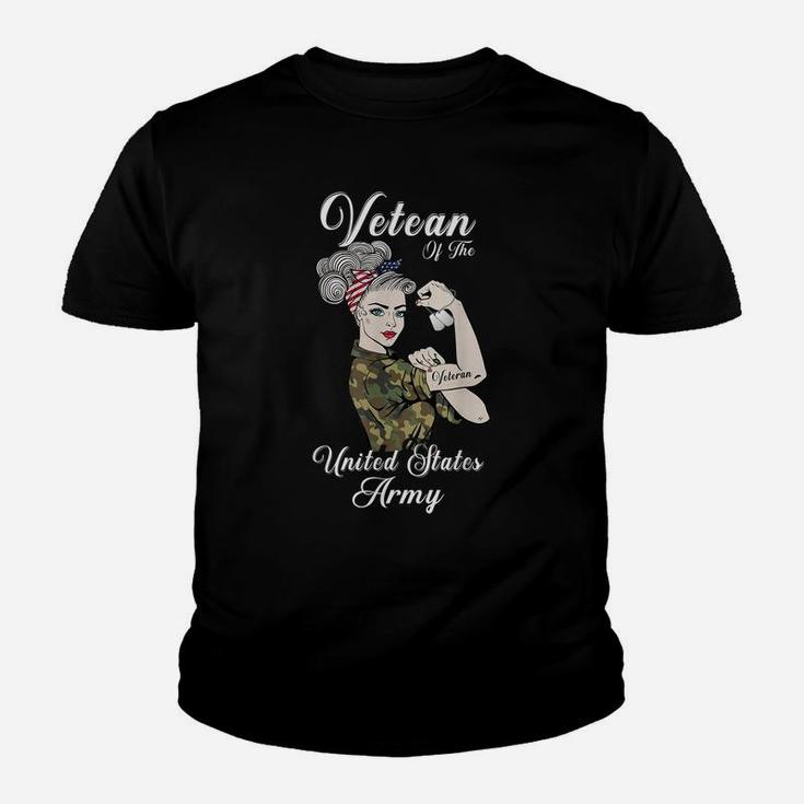 Veteran Army Women,American Flag Proud Us Army Veteran Women Youth T-shirt