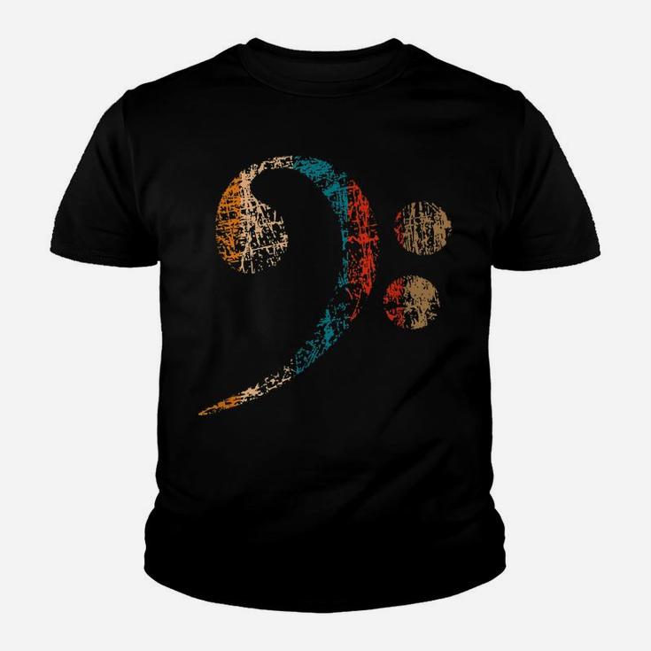 Vintage Bass Clef  For Bass Players, Bassists & Bands Youth T-shirt