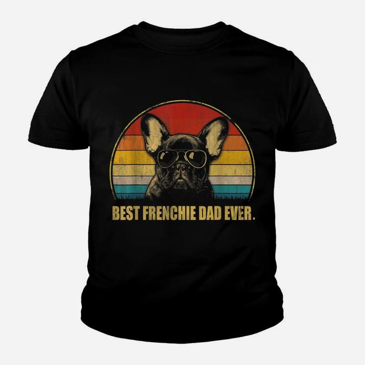 Vintage Best Frenchie Dad Ever Dog Lover For Father's Day Youth T-shirt