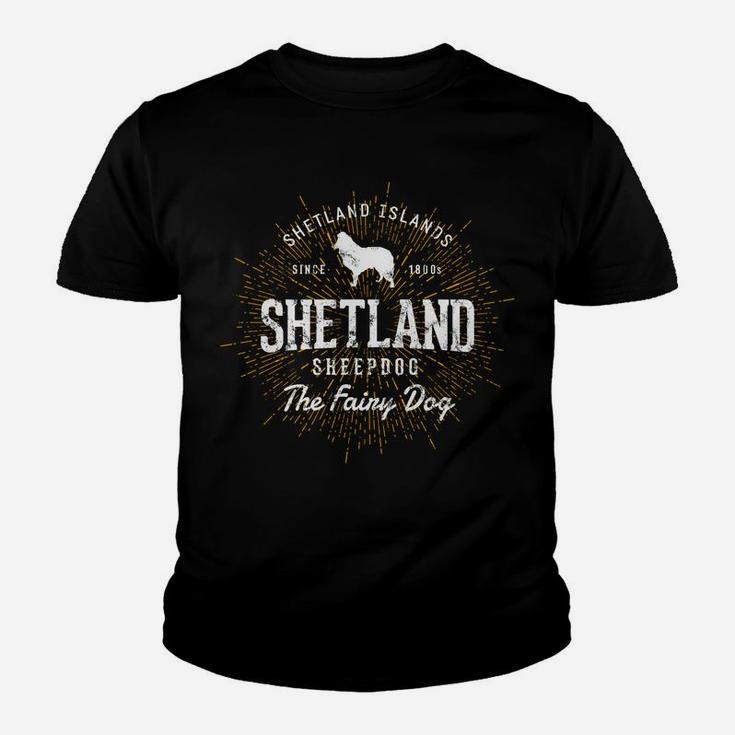 Vintage Style Retro Shetland Sheepdog Youth T-shirt