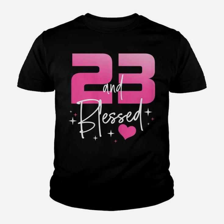 Womens 23 And Blessed Chapter 23 Year Old Gifts 23Rd Birthday Party Youth T-shirt