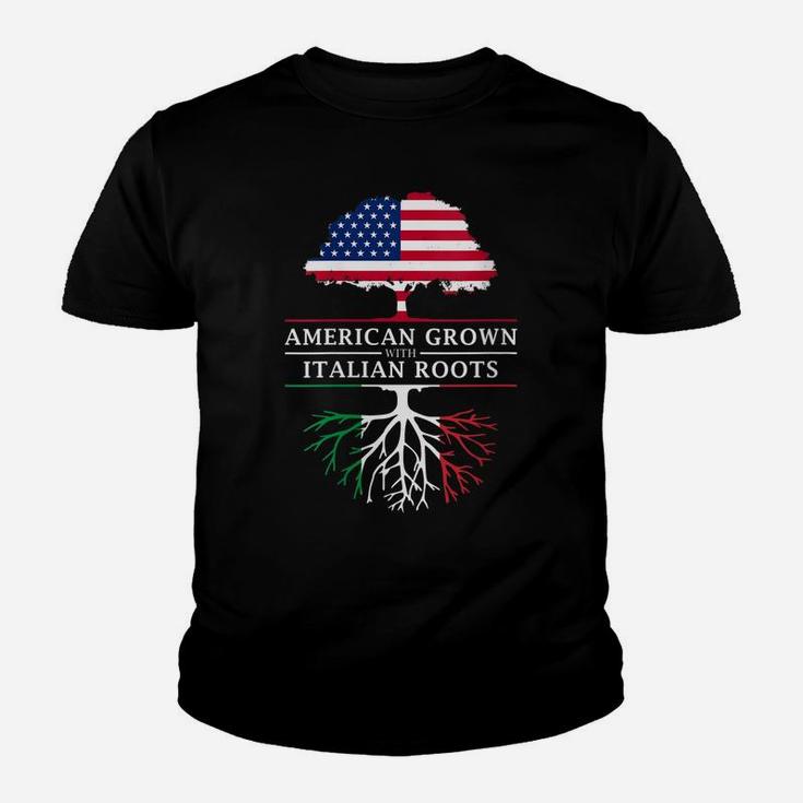 Womens American Grown With Italian Roots - Italy Youth T-shirt