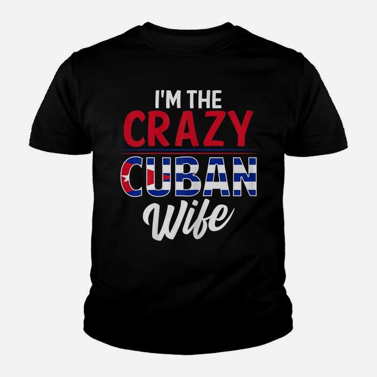 Womens Cuban Wife Gift Funny Cuba Husband Graphic Print Youth T-shirt
