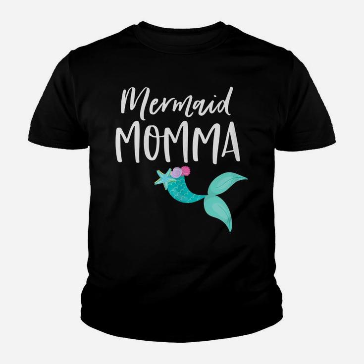 Womens Mom Birthday Party Outfit Dad Mama Girl Mermaid Momma Shirt Youth T-shirt
