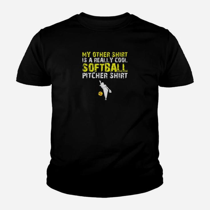 Womens Softball Pitcher Girl Funny Cute Gift Mom Daughter Youth T-shirt