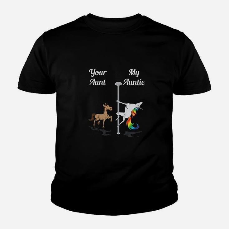 Your Aunt My Auntie You Me Party Dancing Unicorn Youth T-shirt