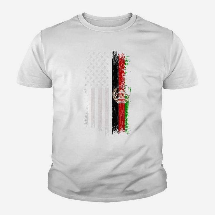 Afghan American Flag T Shirt - Afghanistan Usa Flag Tees Youth T-shirt