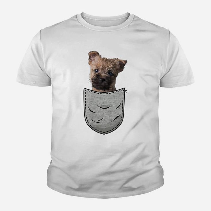 Cairn Terrier Puppy Chest Pocket Dog Lover & Owner Youth T-shirt