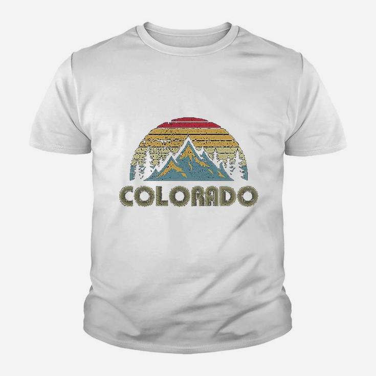 Colorado Retro Vintage Mountains Nature Hiking Youth T-shirt