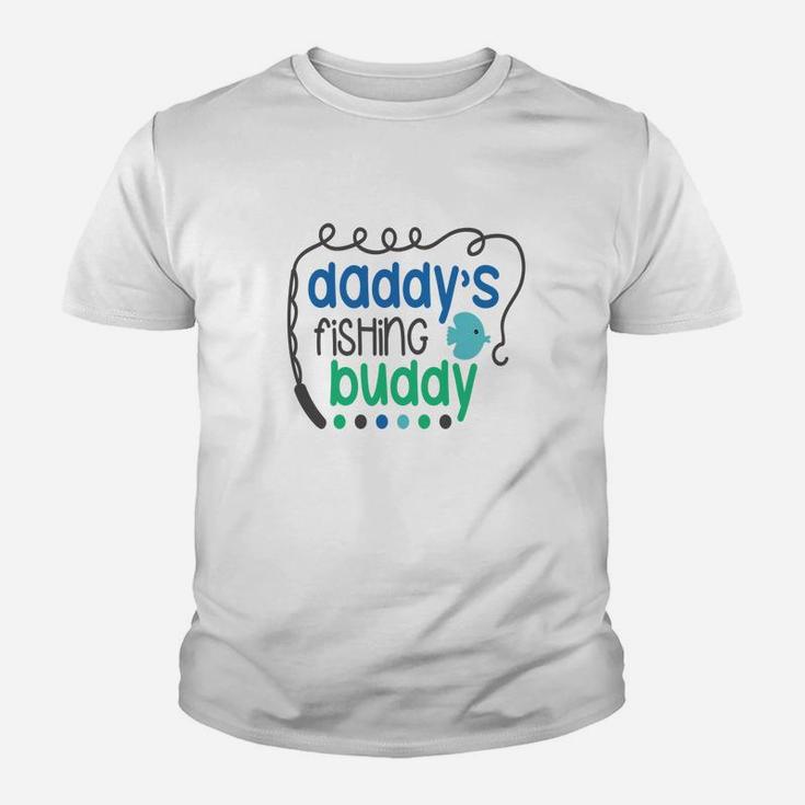 Daddys Fishing Buddy Kids Shirt Fish Son Daughter Dad Youth T-shirt