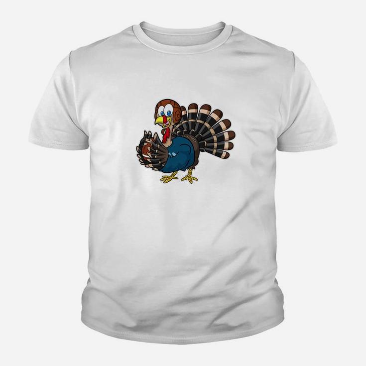 Football Turkey And Touchdowns Thanksgiving Youth T-shirt