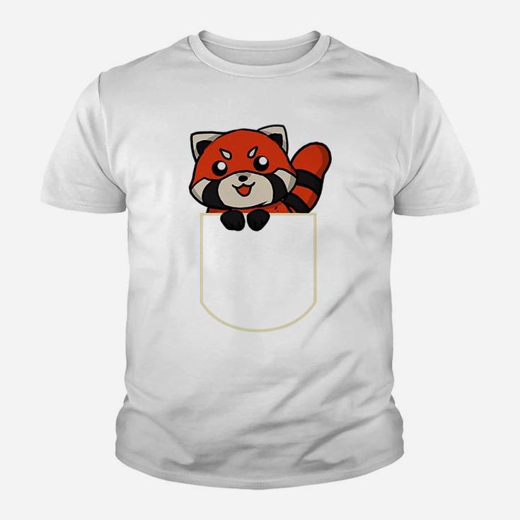 Funny Red Panda Bear In The Pocket Gift Red Panda Pocket Youth T-shirt