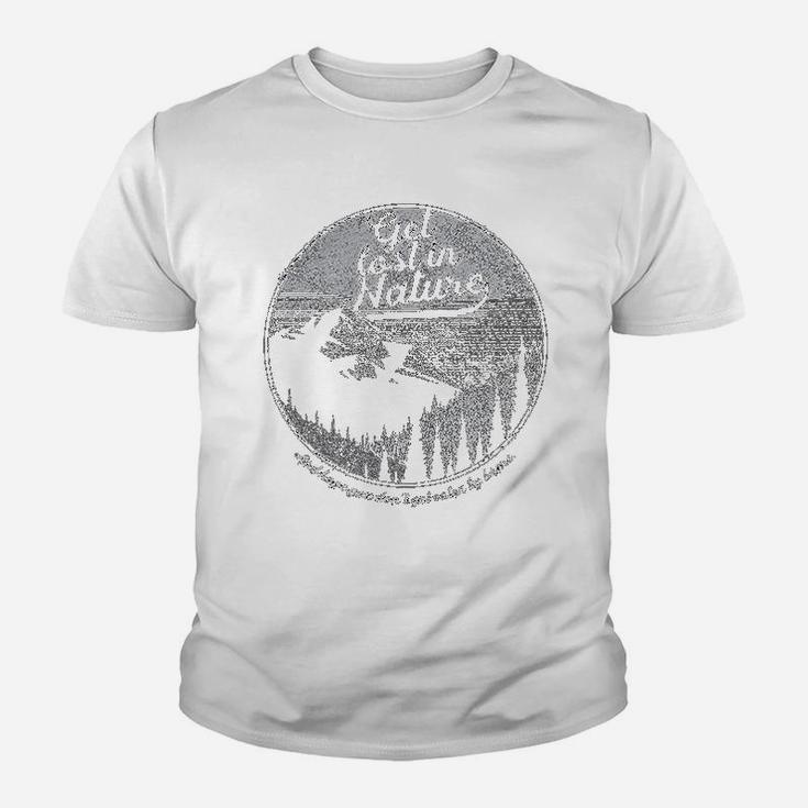 Get Lost In Nature Funny Camping Summer Vacay Campfire Youth T-shirt
