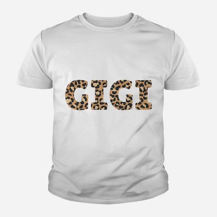 GIGI Leopard Cheetah Animal Print Proud Grandma Grandmother Youth T-shirt