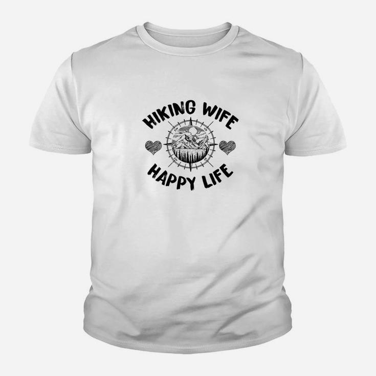 Hiking Wife Happy Life Funny Camping Youth T-shirt