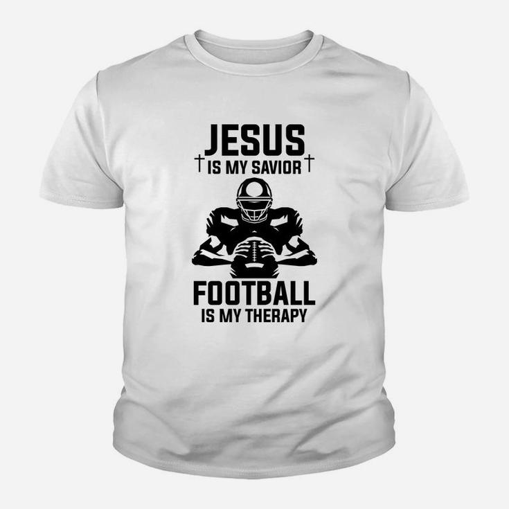 Jesus Is My Savior Football Is My Therapy Funny Football Lover Gift Youth T-shirt