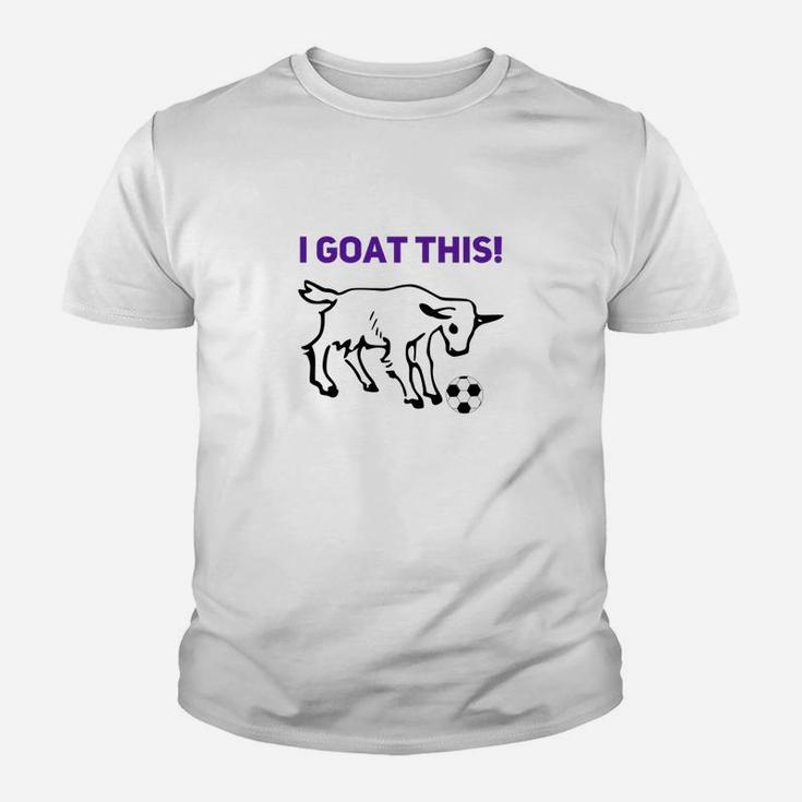 Kids Cool Goat Soccer Funny Premium Uniform Boys Girls Youth T-shirt