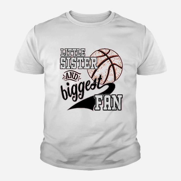 Little Sister And Biggest Fan Basketball Player Youth T-shirt