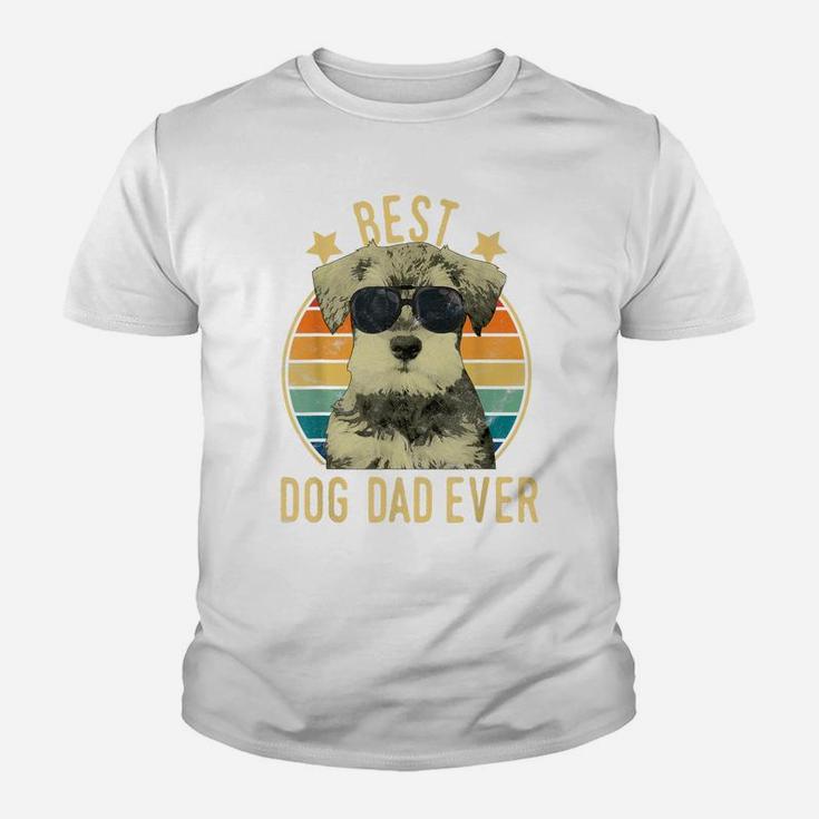 Mens Best Dog Dad Ever Miniature Schnauzer Father's Day Gift Youth T-shirt