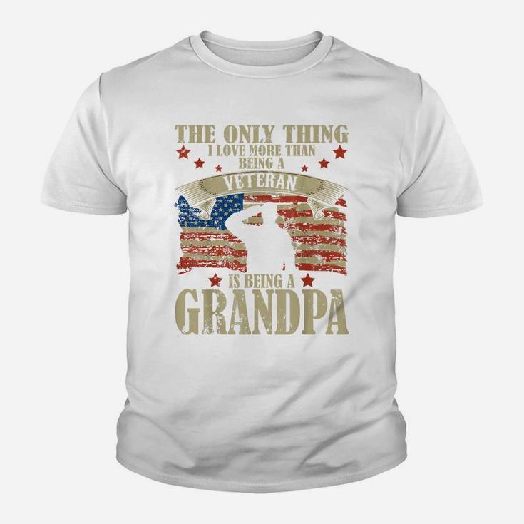 Mens Mens The Only Thing I Love More Than Being A Veteran Grandpa Youth T-shirt