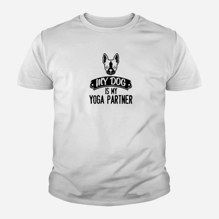 My Dog Is My Yoga Partner Funny Yoga Tops Gift Youth T-shirt