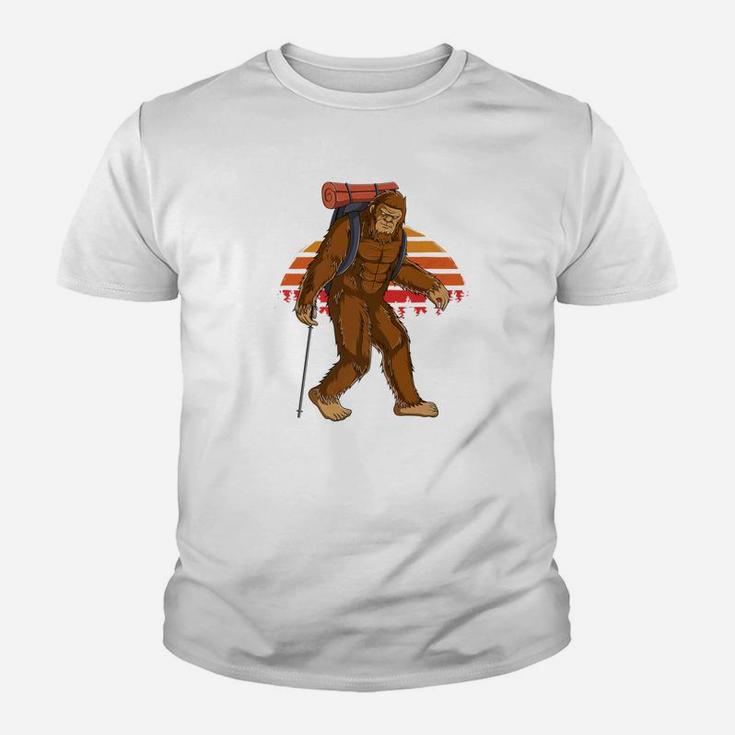 Retro Bigfoot Hiking Men Funny Hiker Gift Youth T-shirt