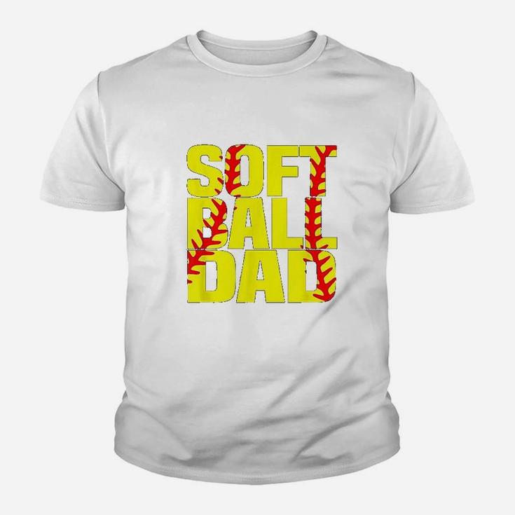 Softball Dad Proud Dad Fathers Day Gift Idea Youth T-shirt