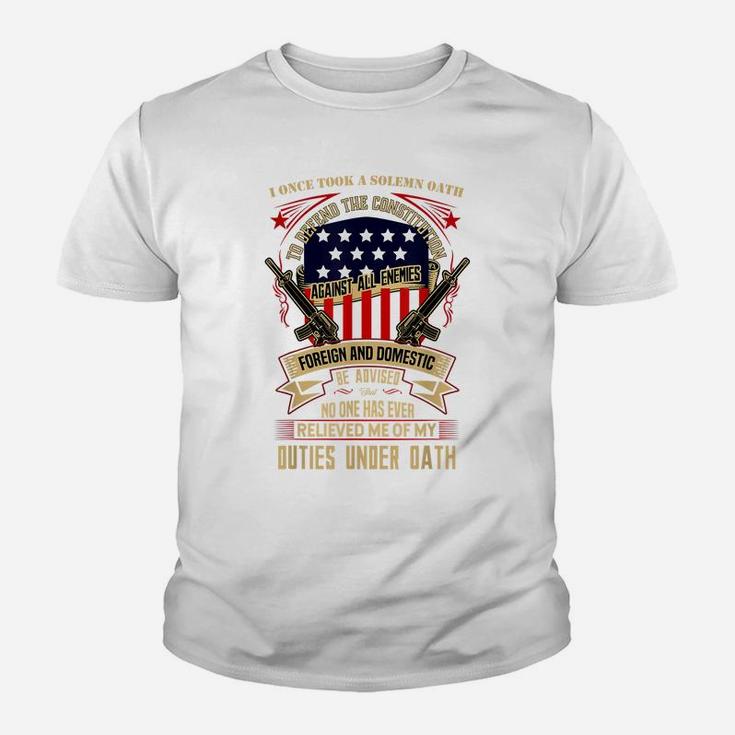Veteran Design - No One Has Relieved Me Of My Oath Youth T-shirt