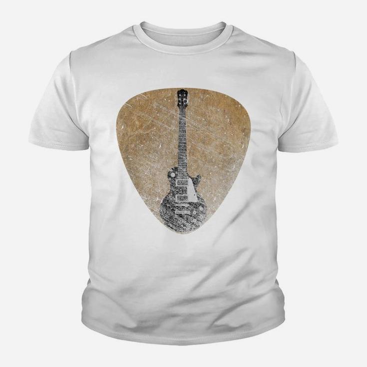 Vintage Guitar Pick Guitarist Lover Instrument Electric Bass Youth T-shirt