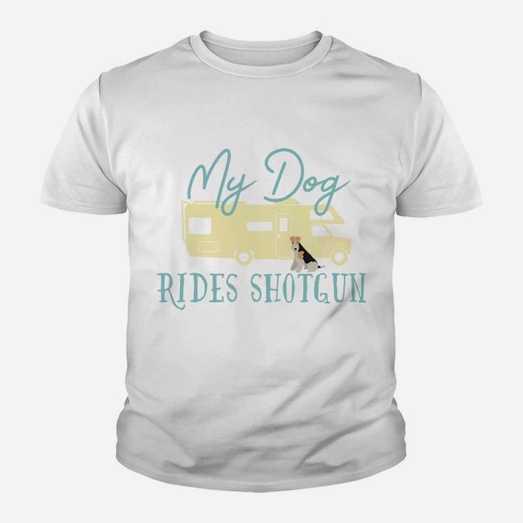 Wire Haired Fox Terrier Dog Rv Funny Camping Youth T-shirt