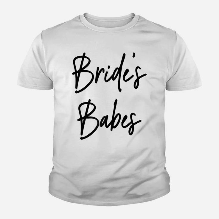 Womens Bride's Babes Bachelorette Bridesmaid Youth T-shirt