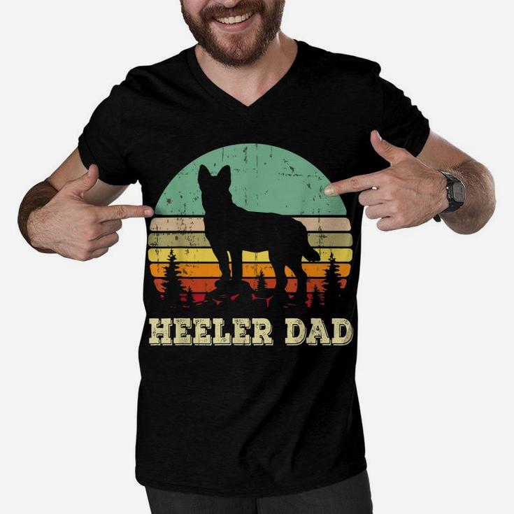 Australian Cattle Dog Red Blue Pet Heeler Dad Cute Mens Gift Men V-Neck Tshirt