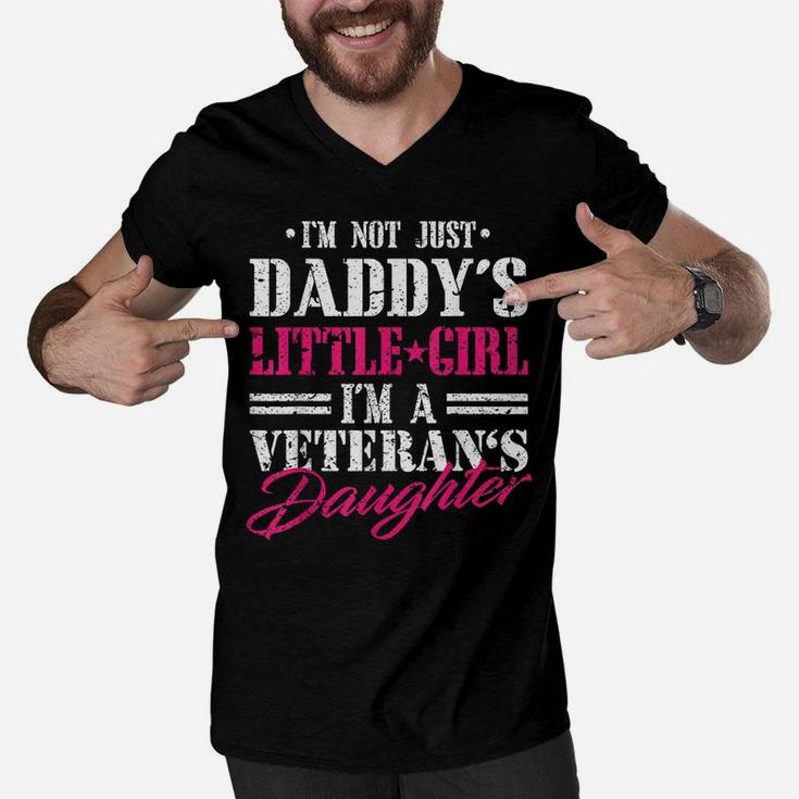 Daddys Little Girl Veteran Dad Veterans Day Gift Shirt Men V-Neck Tshirt