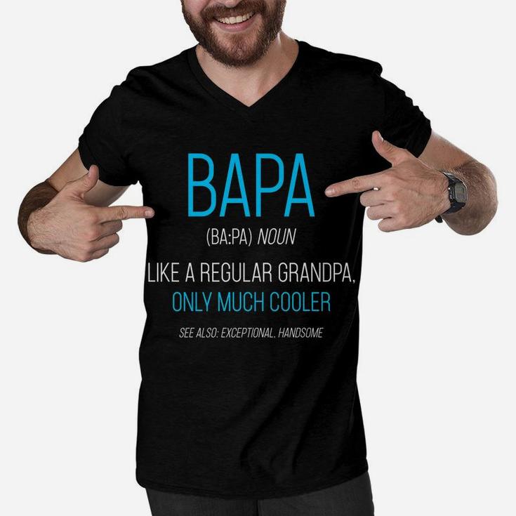 Mens Bapa Gift Like A Regular Grandpa Definition Cooler Men V-Neck Tshirt