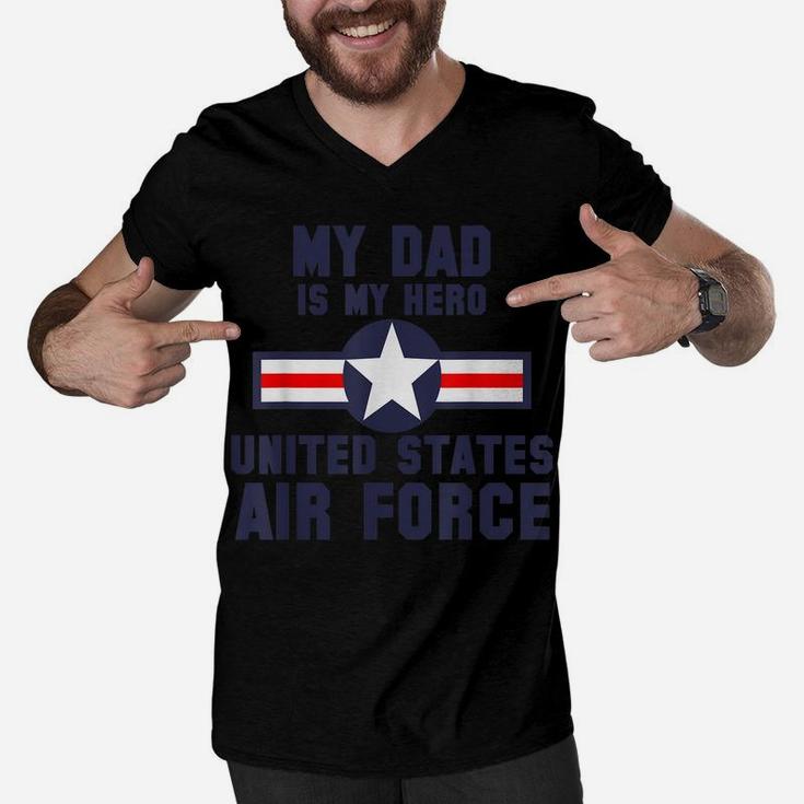 My Dad Is My Hero United States Air Force Vintage Men V-Neck Tshirt