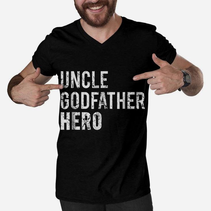 Uncle T Shirt Cool Awesome Godfather Hero Family Gift Tee Men V-Neck Tshirt