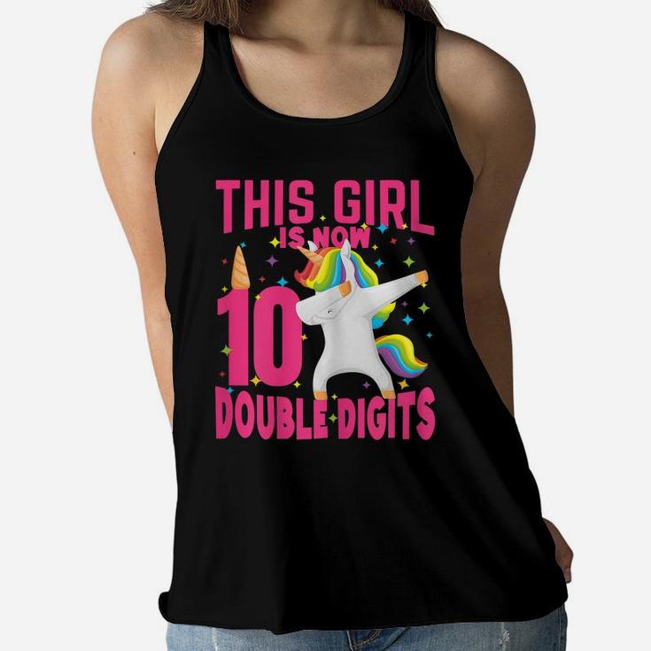 Birthday Girl Shirt, This Girl Is Now 10 Double Digits Women Flowy Tank
