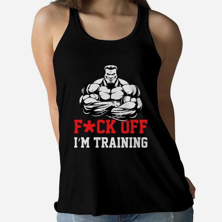 I Am Training Fitness Funny Fitness Training Ladies Flowy Tank