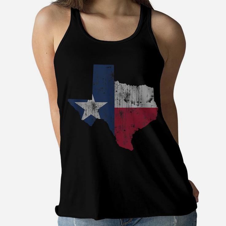 Retro Texas Flag Map Gift Men Women Kids Women Flowy Tank