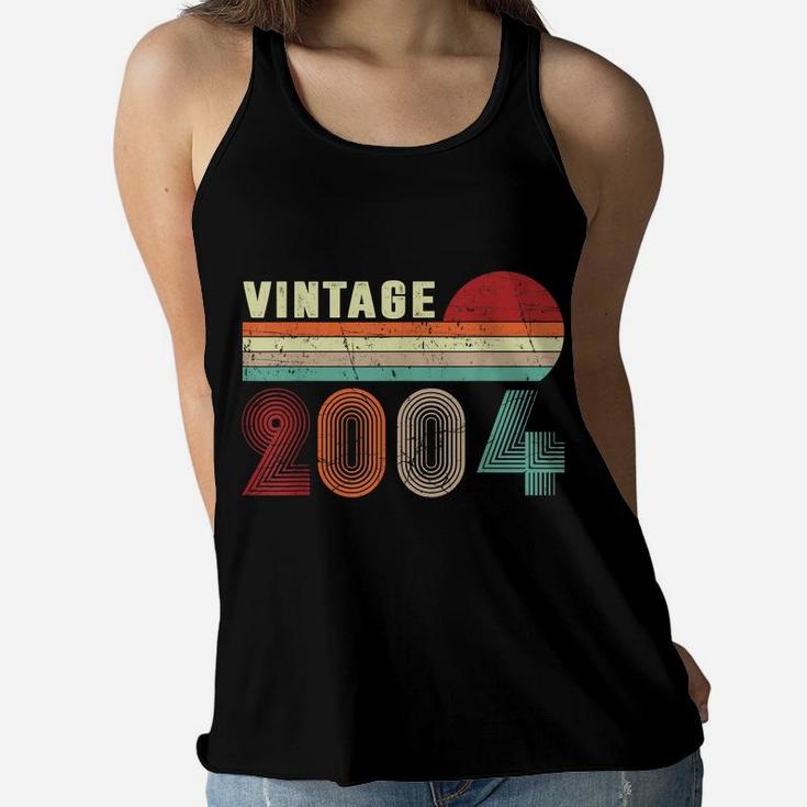 Vintage 2004 Funny 16 Years Old Boys And Girls 16Th Birthday Women Flowy Tank