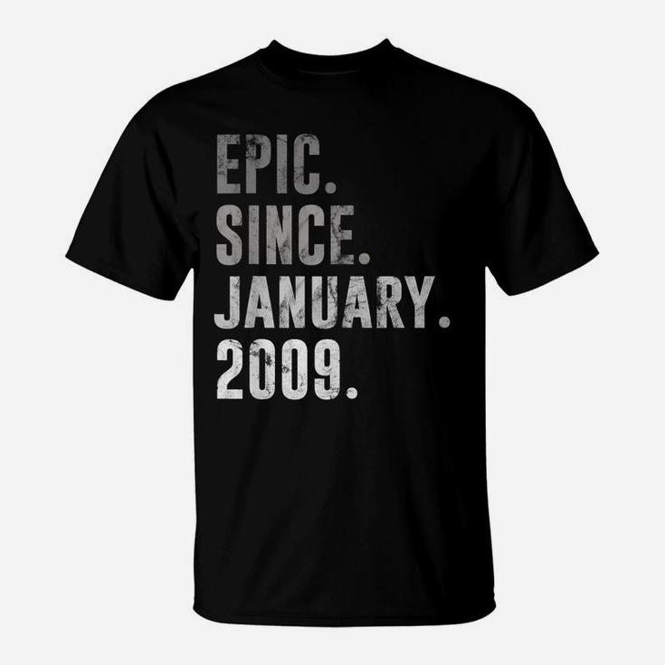 12 Year Old Birthday Gifts Epic Since January 2009 T-Shirt